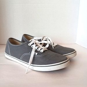 Vans gray lace up Canvas sneakers men 6.5/ women 8